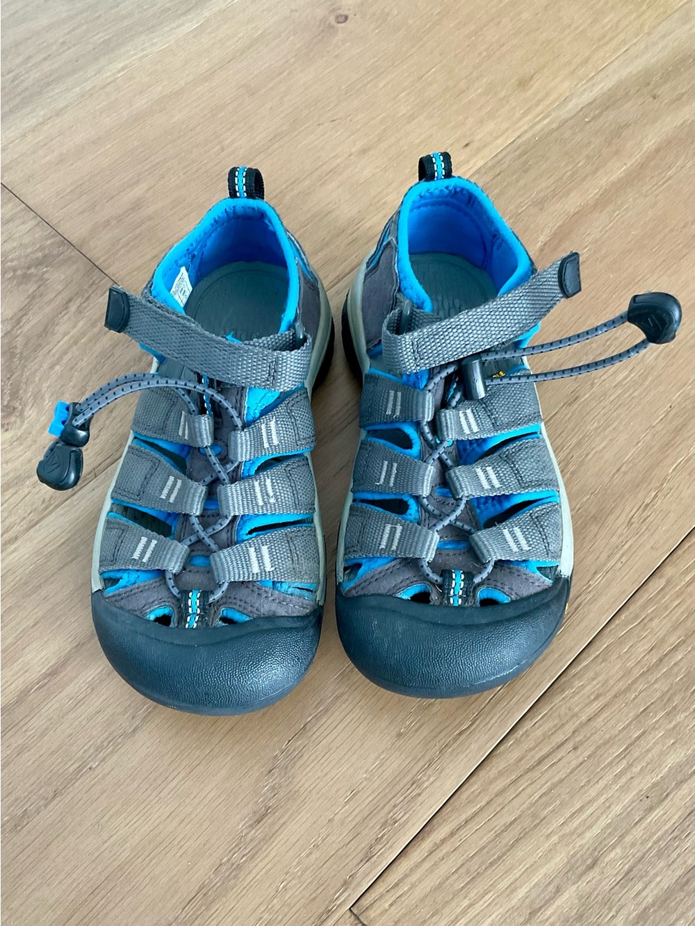 KEEN Kids Newport H2 Grey Blue Water Sandals Hiking Shoes Sz 13 Camping Gorpcore